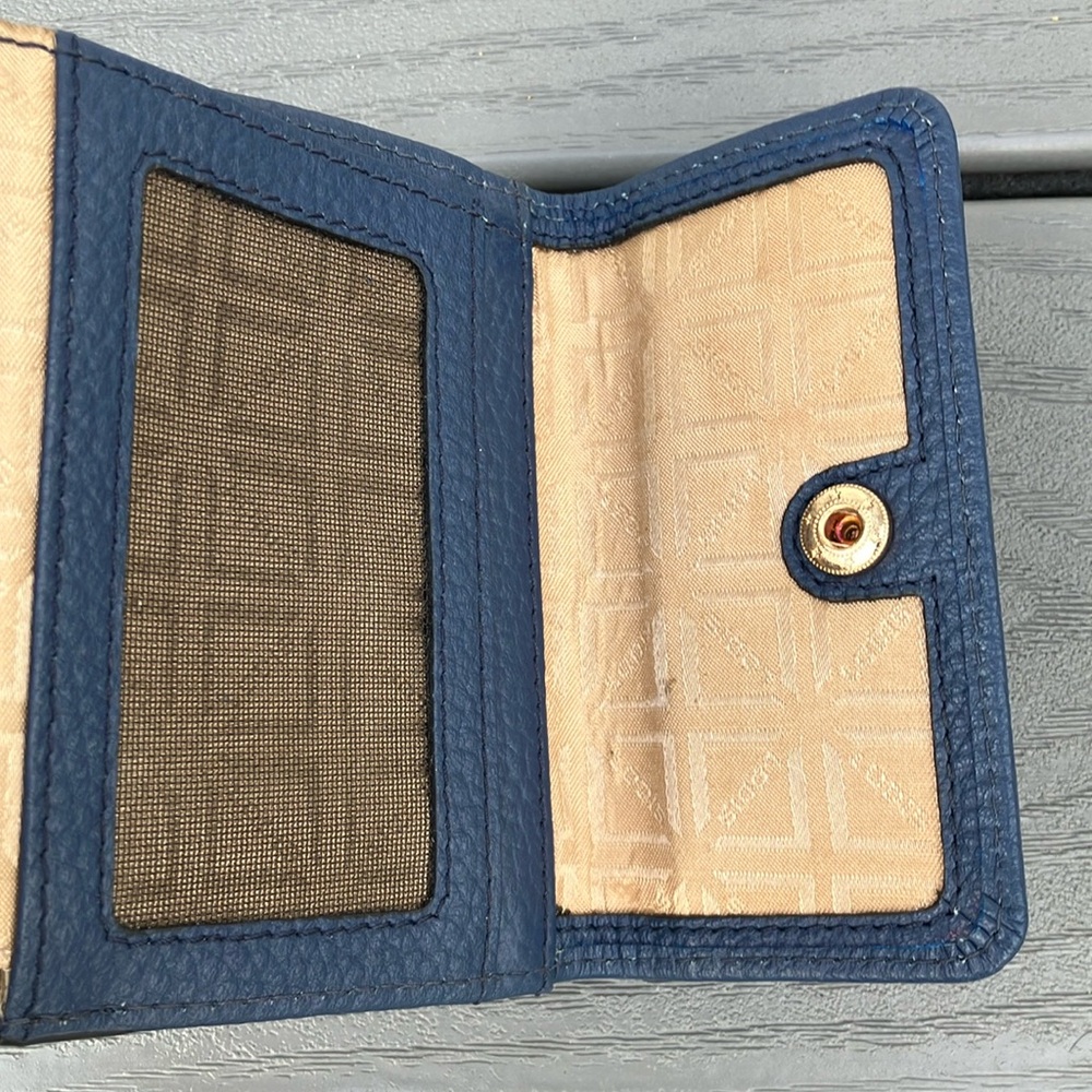 Lodis Women’s Leather Tři-fold Wallet Blue - Picture 6 of 10